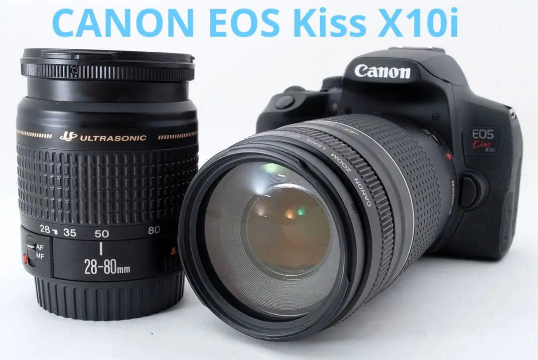一眼レフカメラ/canon kiss x10i 標準&望遠ダブルレンズセット