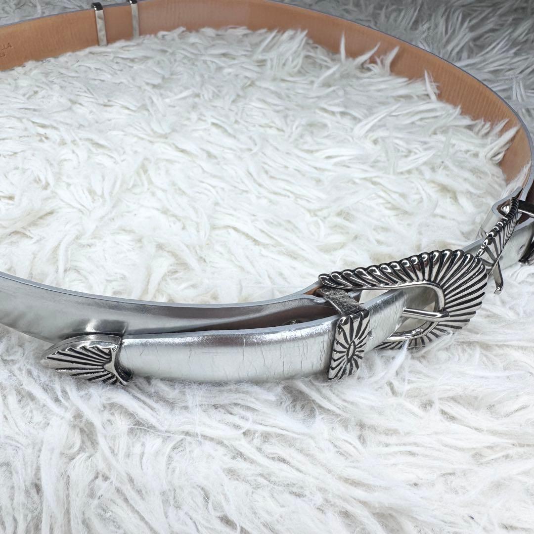 【メルカリ初登場】TOGA PULLA ダブル バックル ベルト シルバー