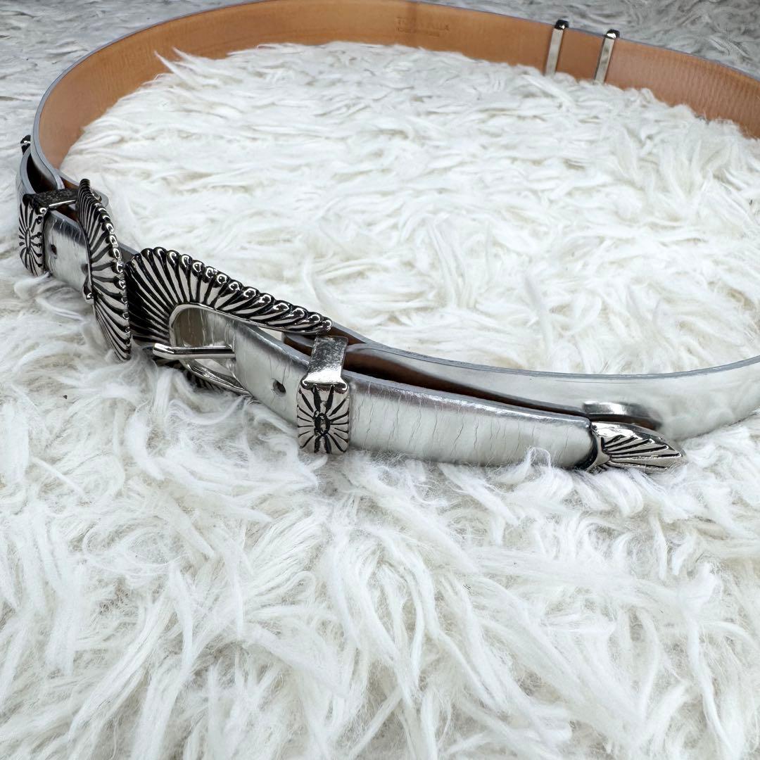 【メルカリ初登場】TOGA PULLA ダブル バックル ベルト シルバー