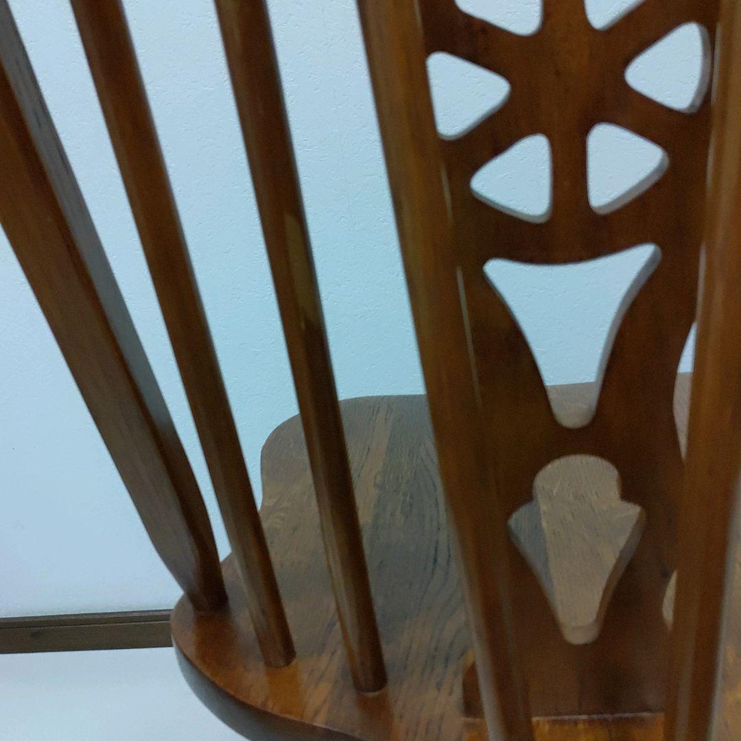 レア 座面回転 英国 アンティーク ホイールバックチェア ヴィンテージチェア