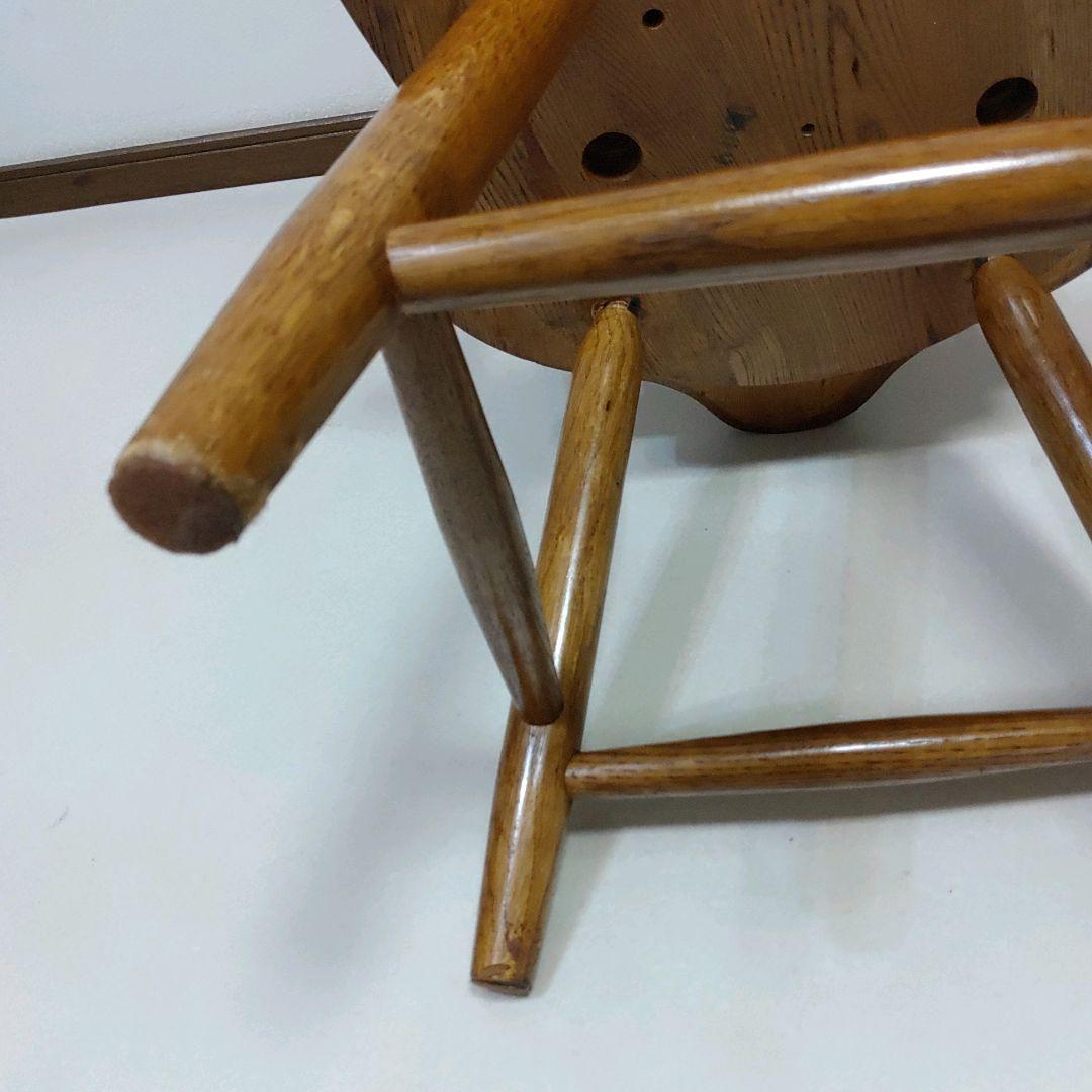 レア 座面回転 英国 アンティーク ホイールバックチェア ヴィンテージチェア