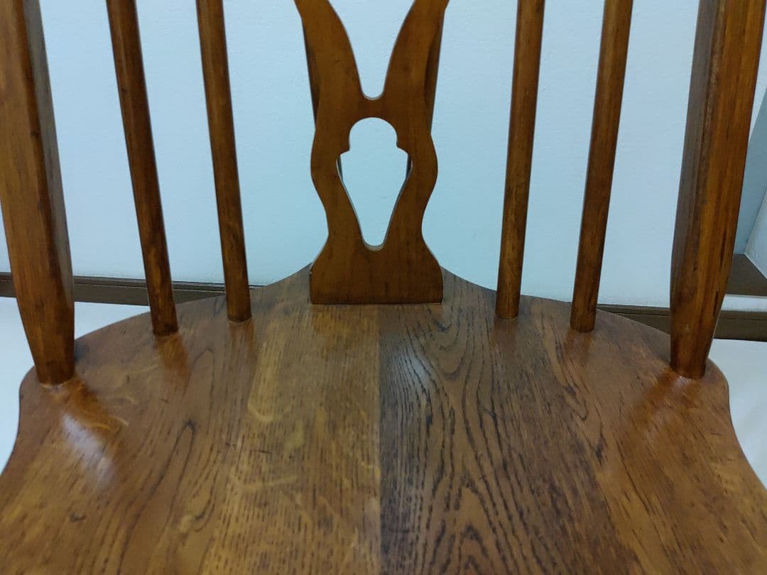 レア 座面回転 英国 アンティーク ホイールバックチェア ヴィンテージチェア