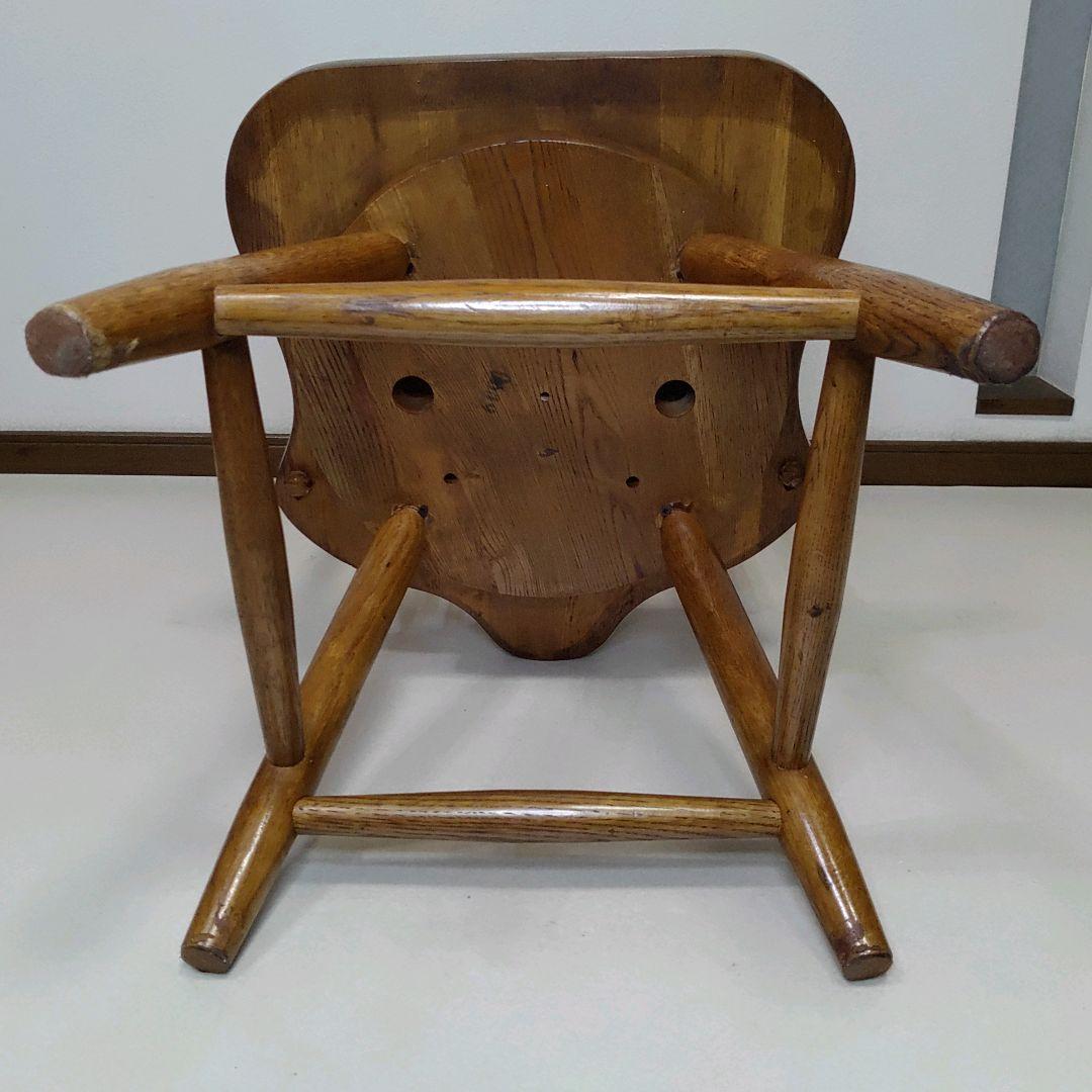 レア 座面回転 英国 アンティーク ホイールバックチェア ヴィンテージチェア