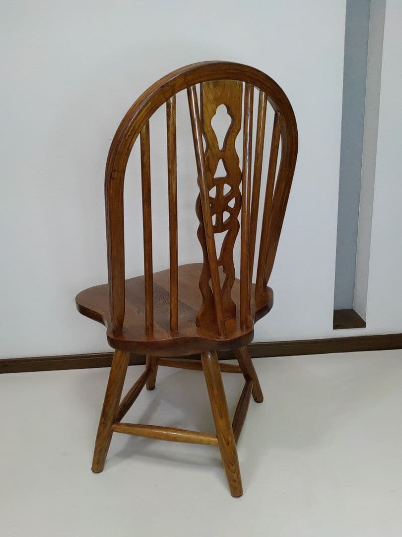 レア 座面回転 英国 アンティーク ホイールバックチェア ヴィンテージチェア