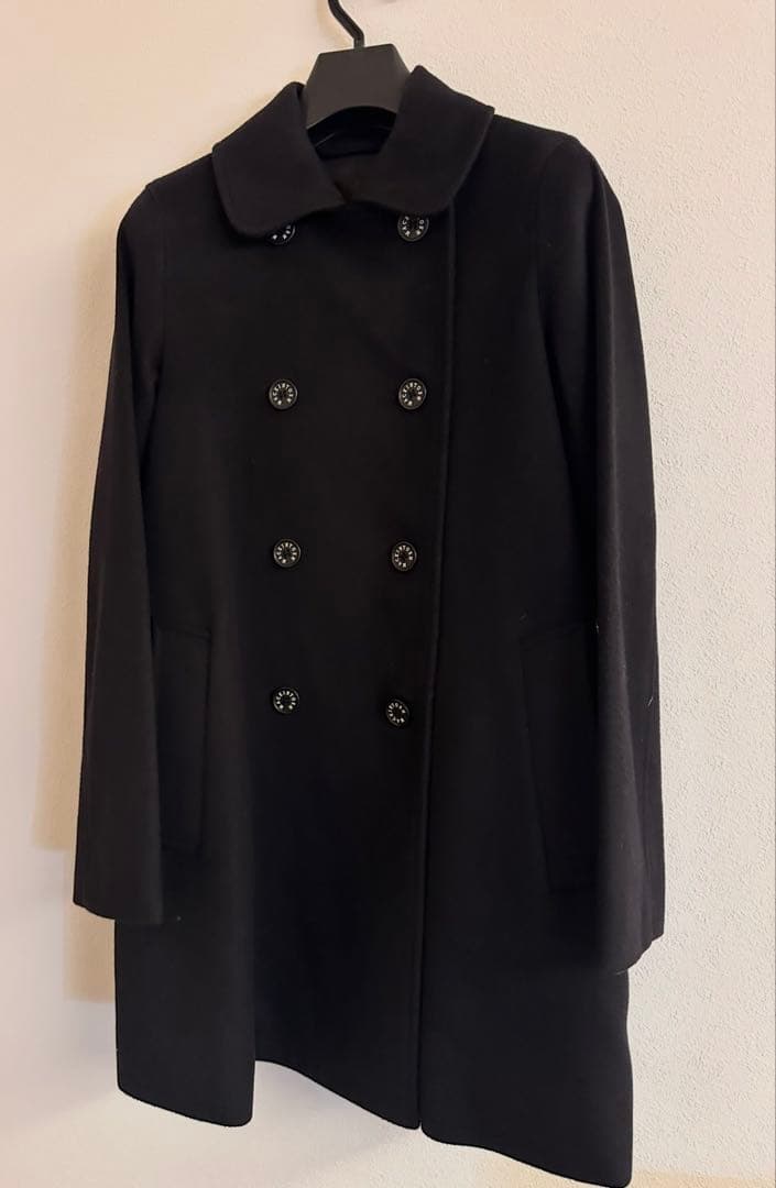 MACKINTOSH 黒コート ダブルボタン 英国製 サイズ34