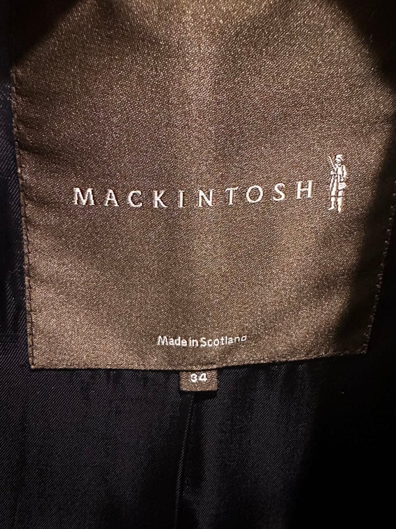 MACKINTOSH 黒コート ダブルボタン 英国製 サイズ34