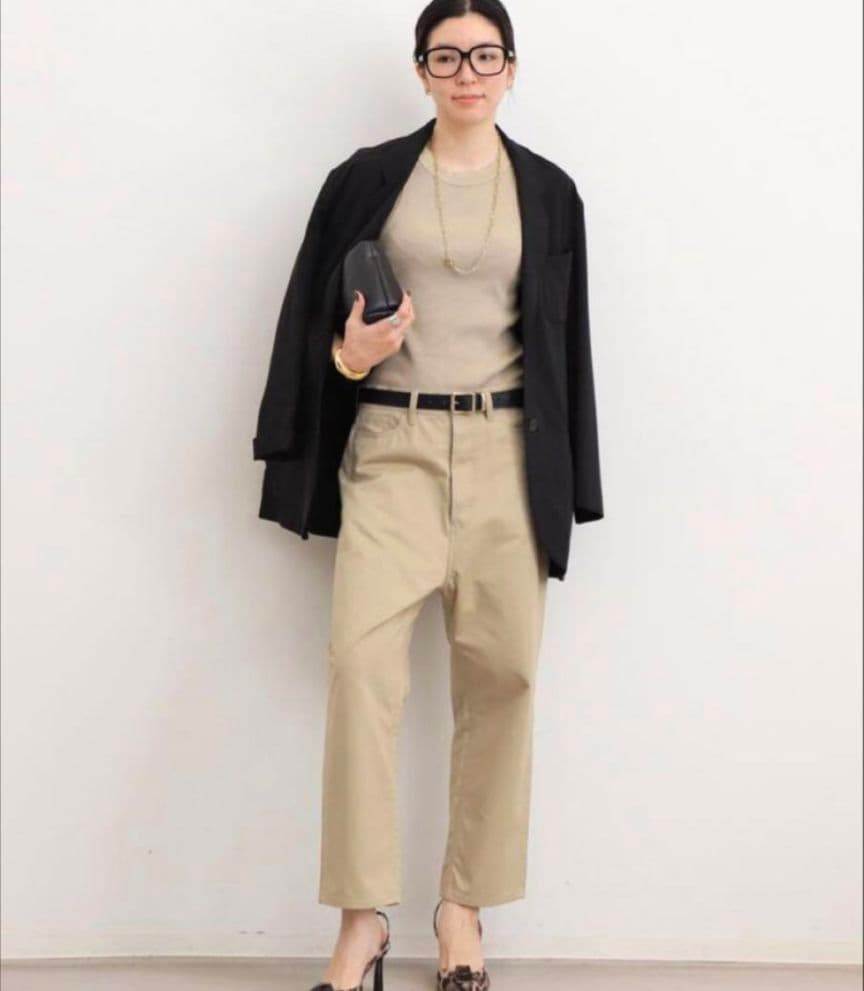 新品　マディソンブルー　サルエルパンツ　チノ