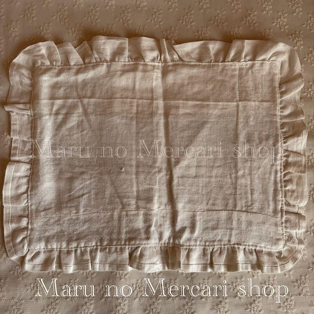 フランス アンティーク クッション & クロス キャンディ ホワイト レース