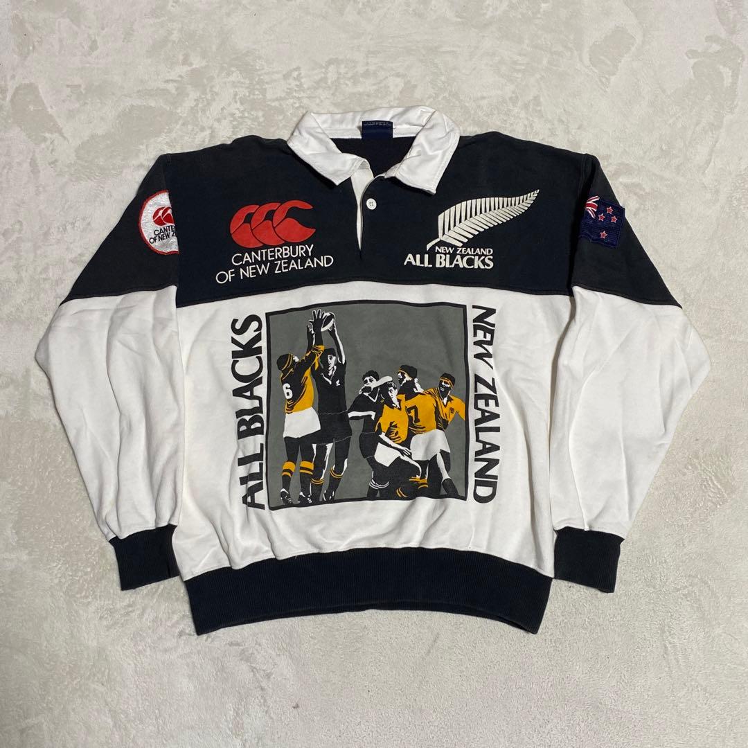 90s カンタベリーニュージーランド オールブラックス スウェット ジャージ L