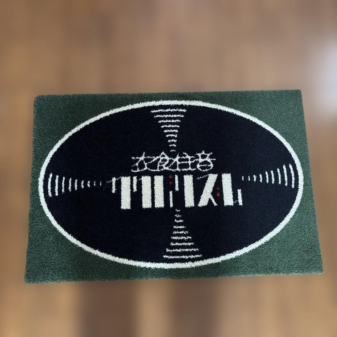 レーベル カクバリズム 緑色 玄関マット 1枚角張渉横:89cm、縦59.5cm