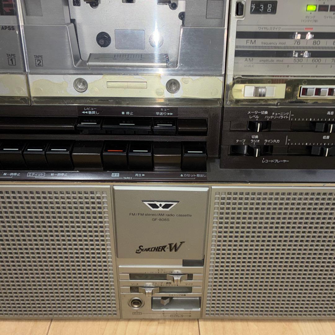 シャープ ラジオ付ステレオテープレコーダー ダブルラジカセ GF-808S