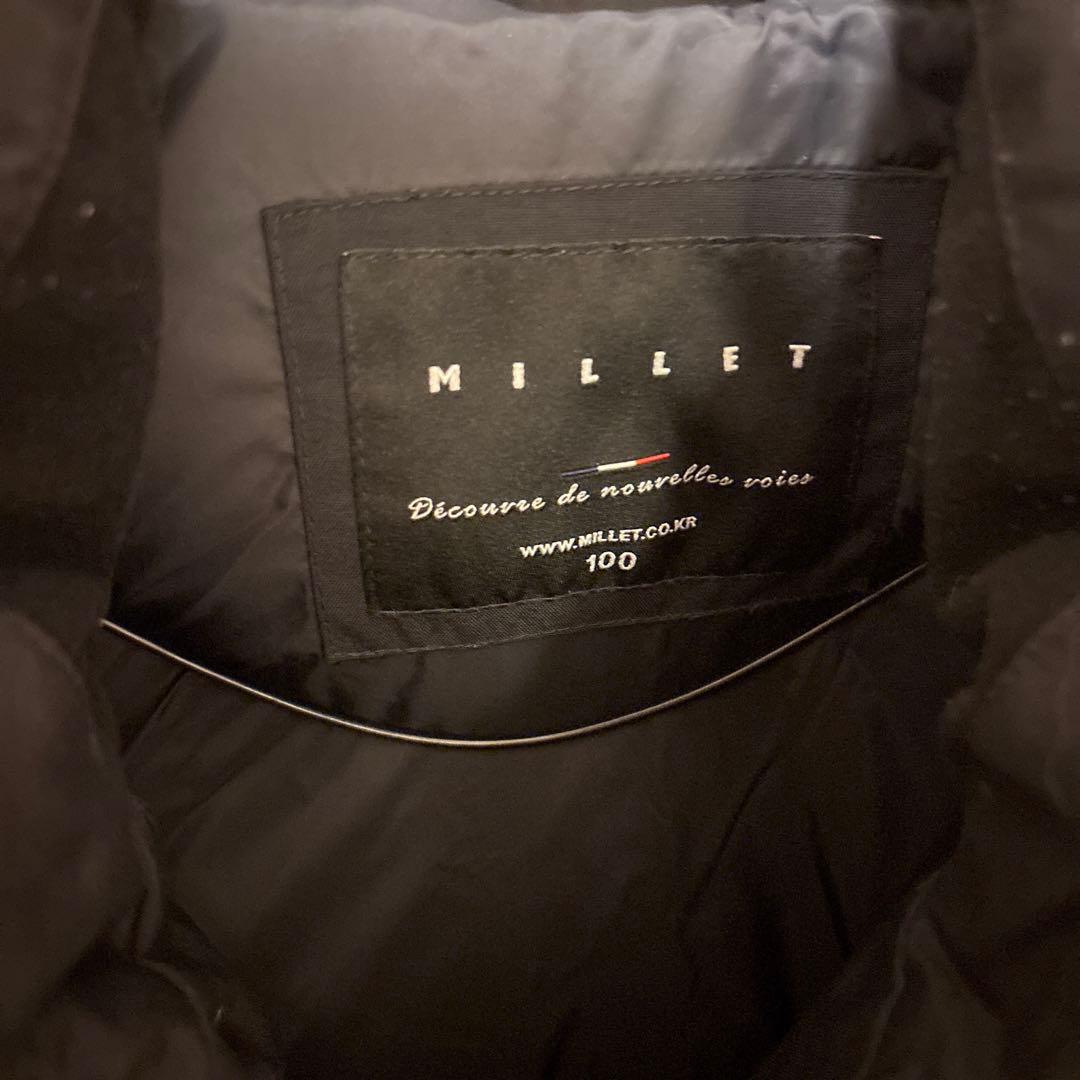 【美品】MILLET ミレー フードダウンジャケット メンズL 黒 ファー