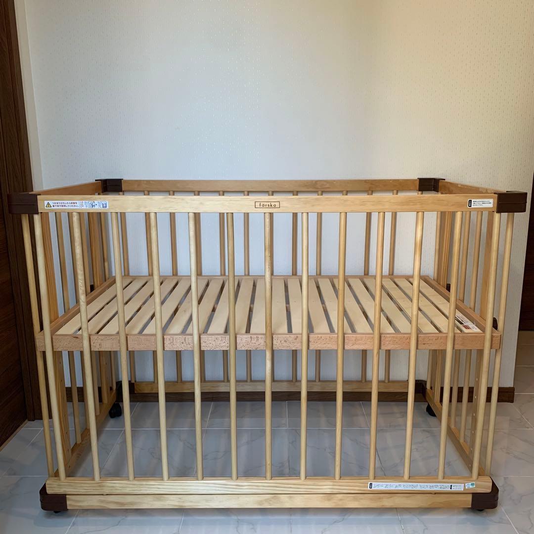 【♡送料込♡】ファルスカ　ベビーベッド　ベッドサイドベッド03⭐︎ うみ