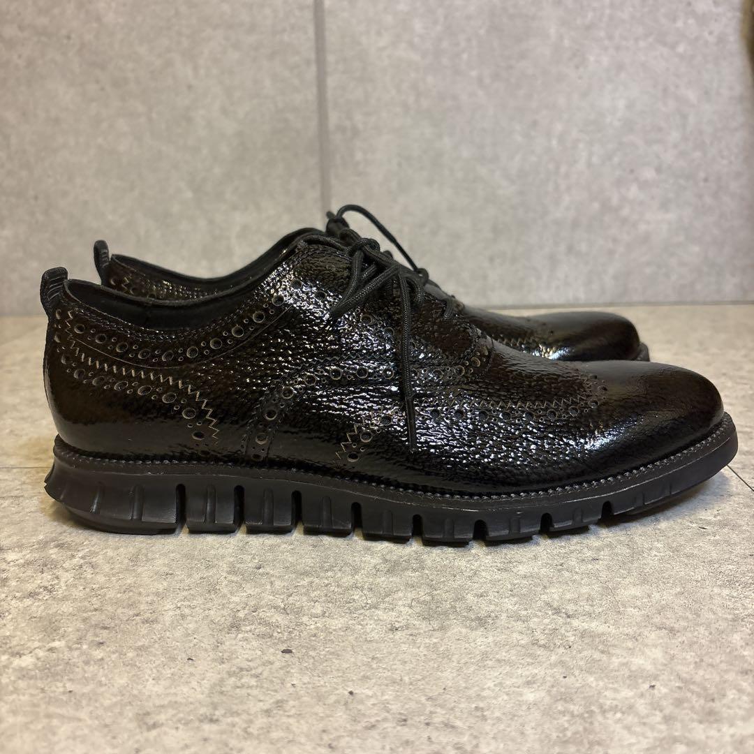 極美品✨️コールハーン ゼログランド エナメル ウイングチップ 9W