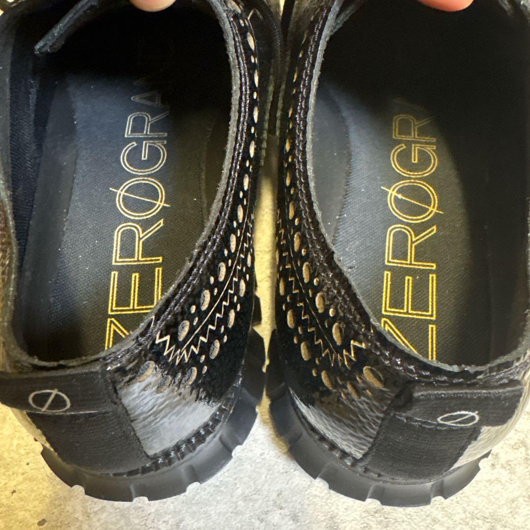 極美品✨️コールハーン ゼログランド エナメル ウイングチップ 9W