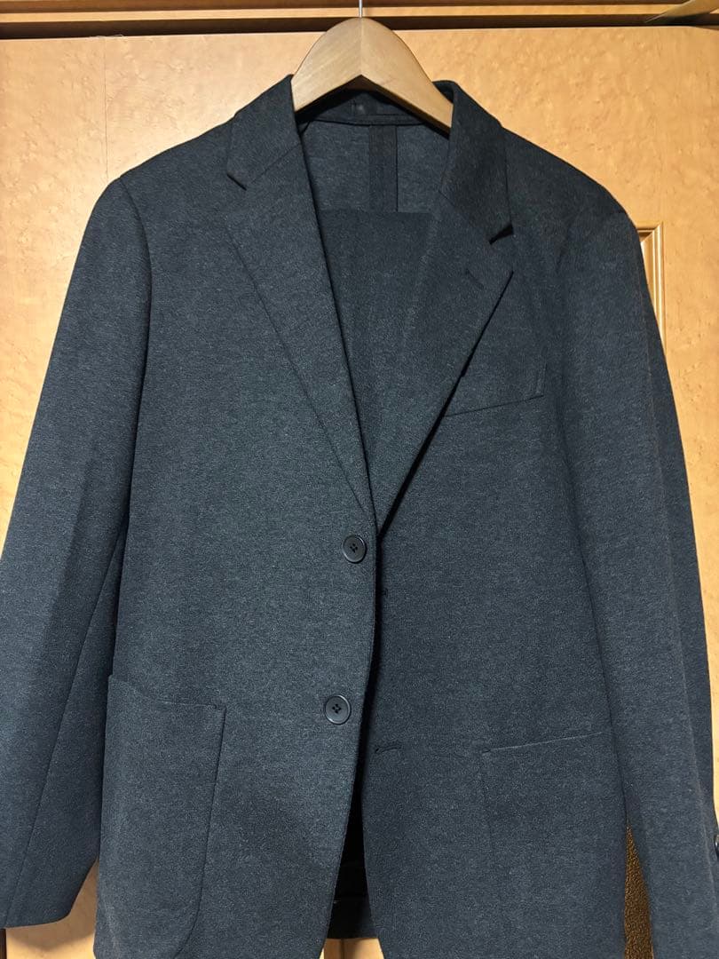 【完売品】ブラッシュドジャージージャケット&タックワイドパンツ