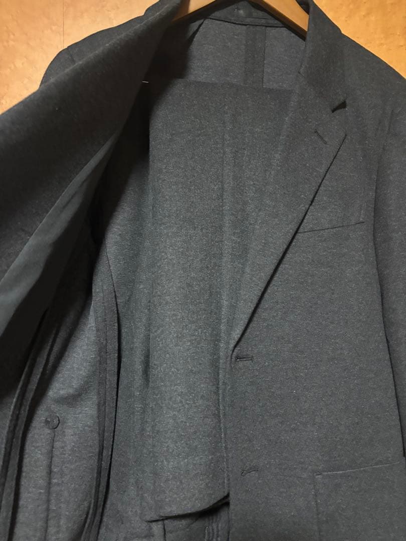 【完売品】ブラッシュドジャージージャケット&タックワイドパンツ