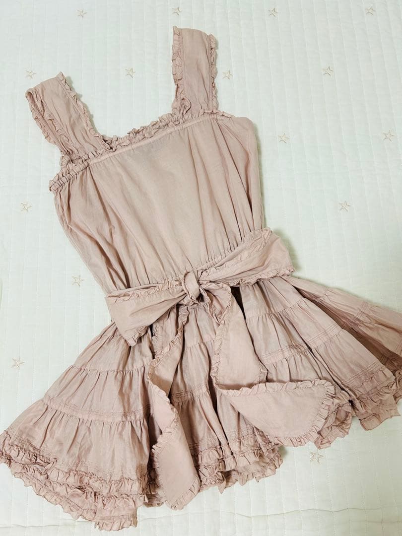 ピンクハウス　綿ローン　チュニック　サッシュベルト　リボン　ピンク　ダブリエ