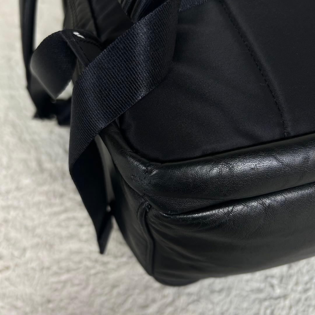PORTER TIME BLACK DAYPACK 牛革製 完売品