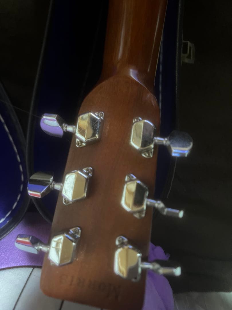 Morris w-25 アコースティックギター　ケース、ストラップ付き