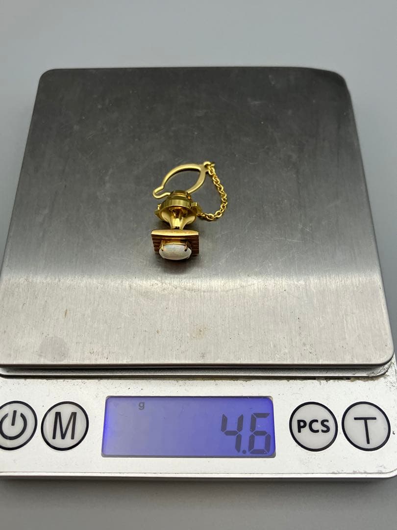 ラッコ⭐️ ネクタイピン　k18 オパール