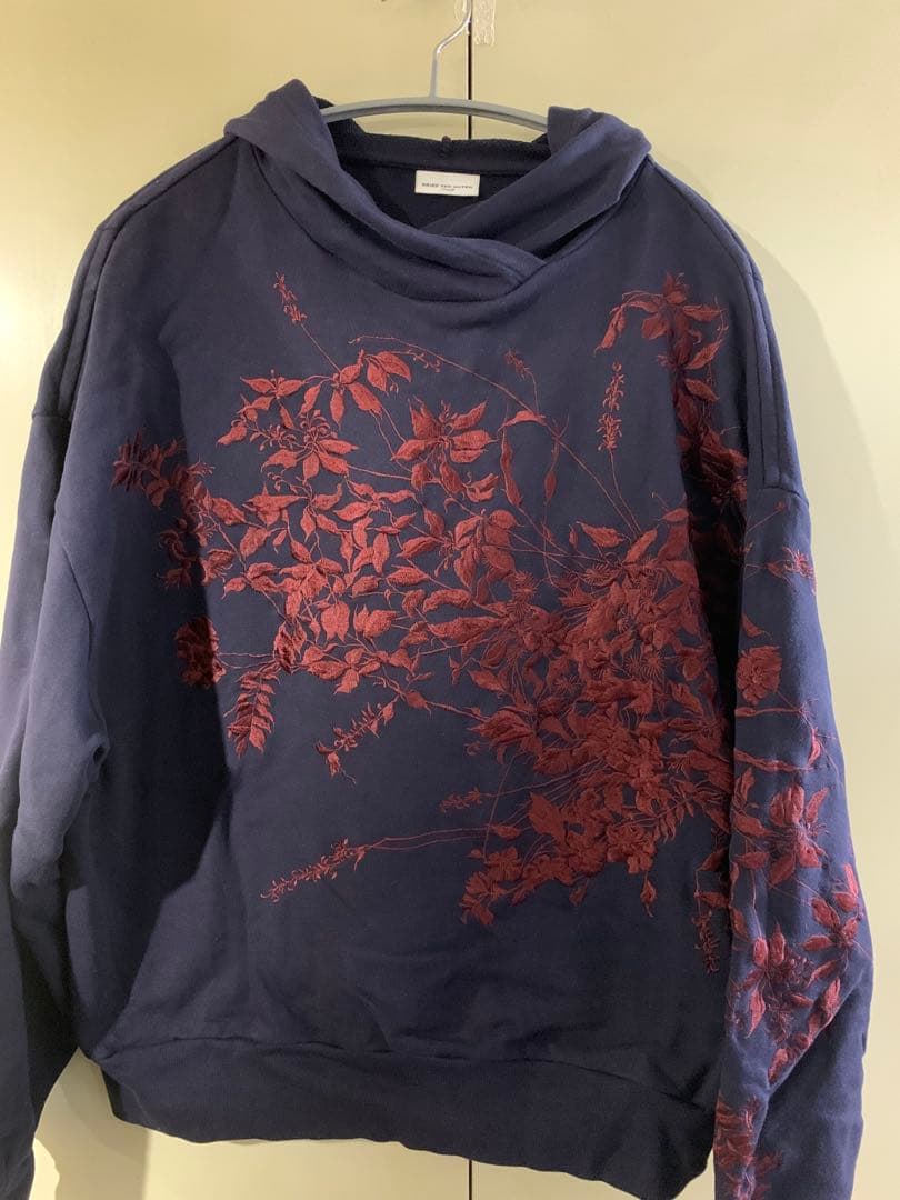 Dries van noten フラワー刺繍パーカー