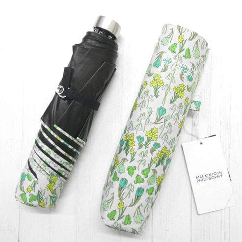 マッキントッシュ 晴雨兼用傘 折りたたみ傘 スノーブルガーデン グリーン