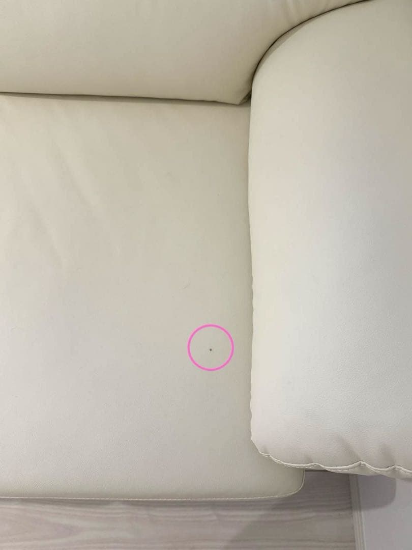 3人がけソファー　合成皮革　ホワイト「YS120012」