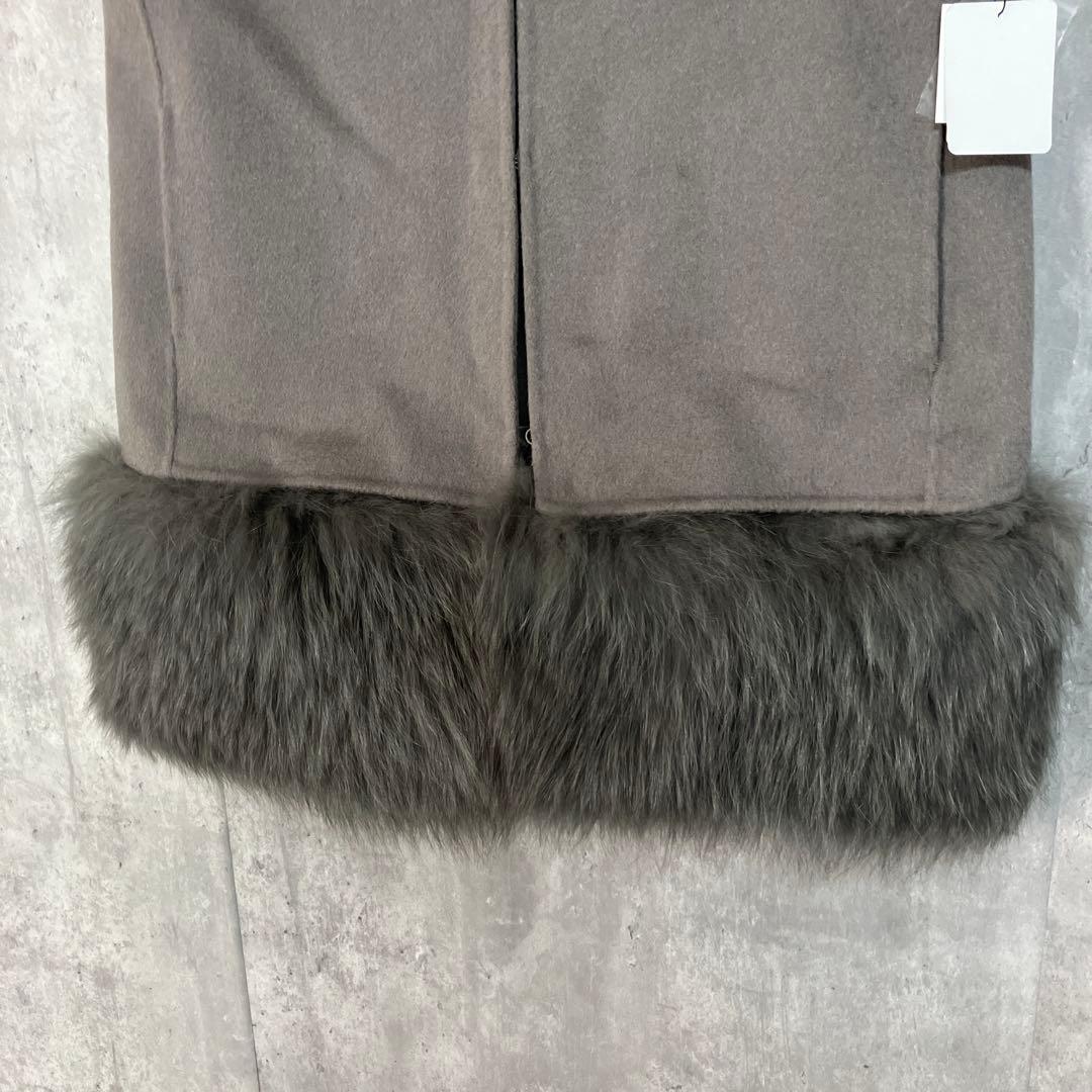 新品 FENNELフォックスファー付きウールベスト 38