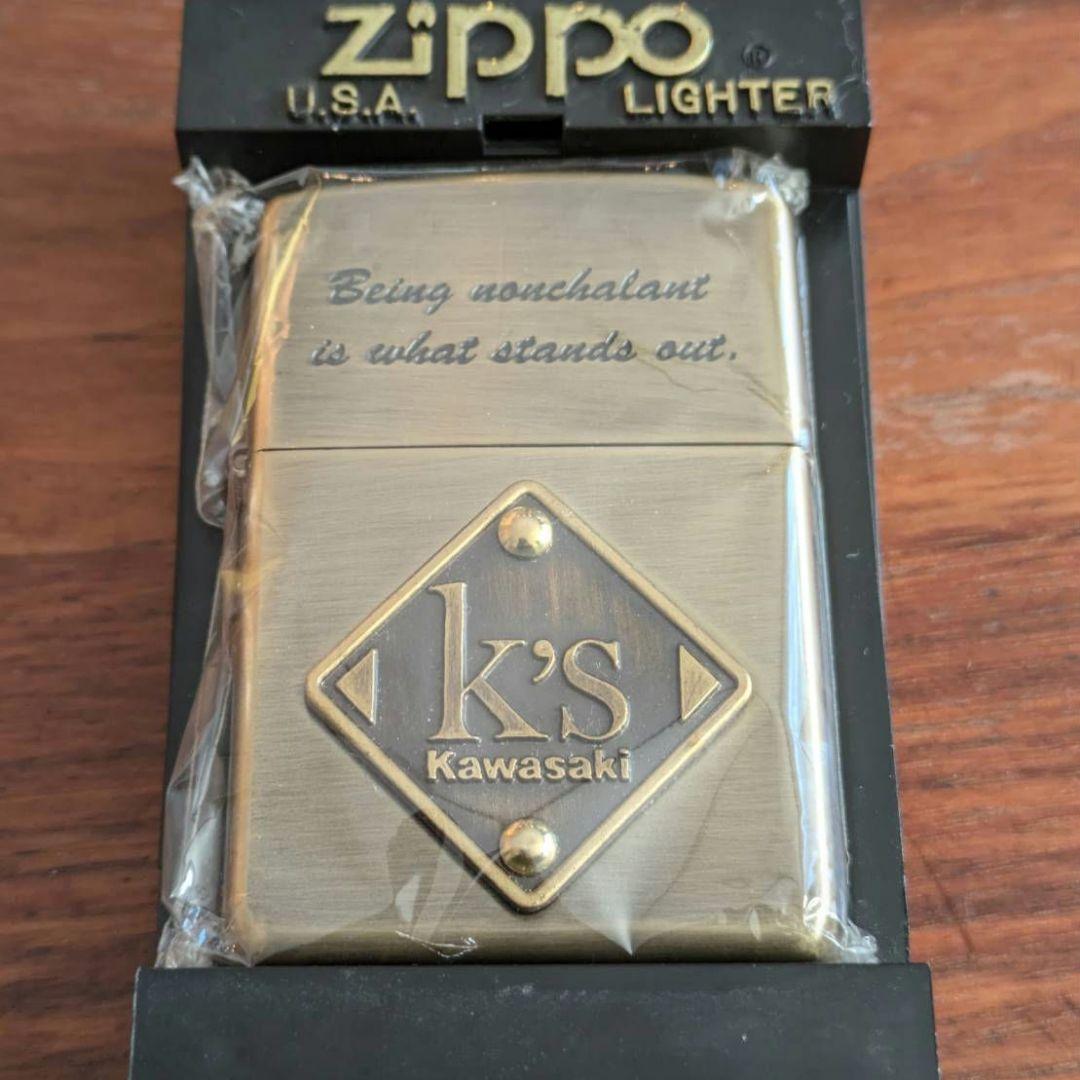 新品 96年製 カワサキ Kawasaki Zippo 真鍮