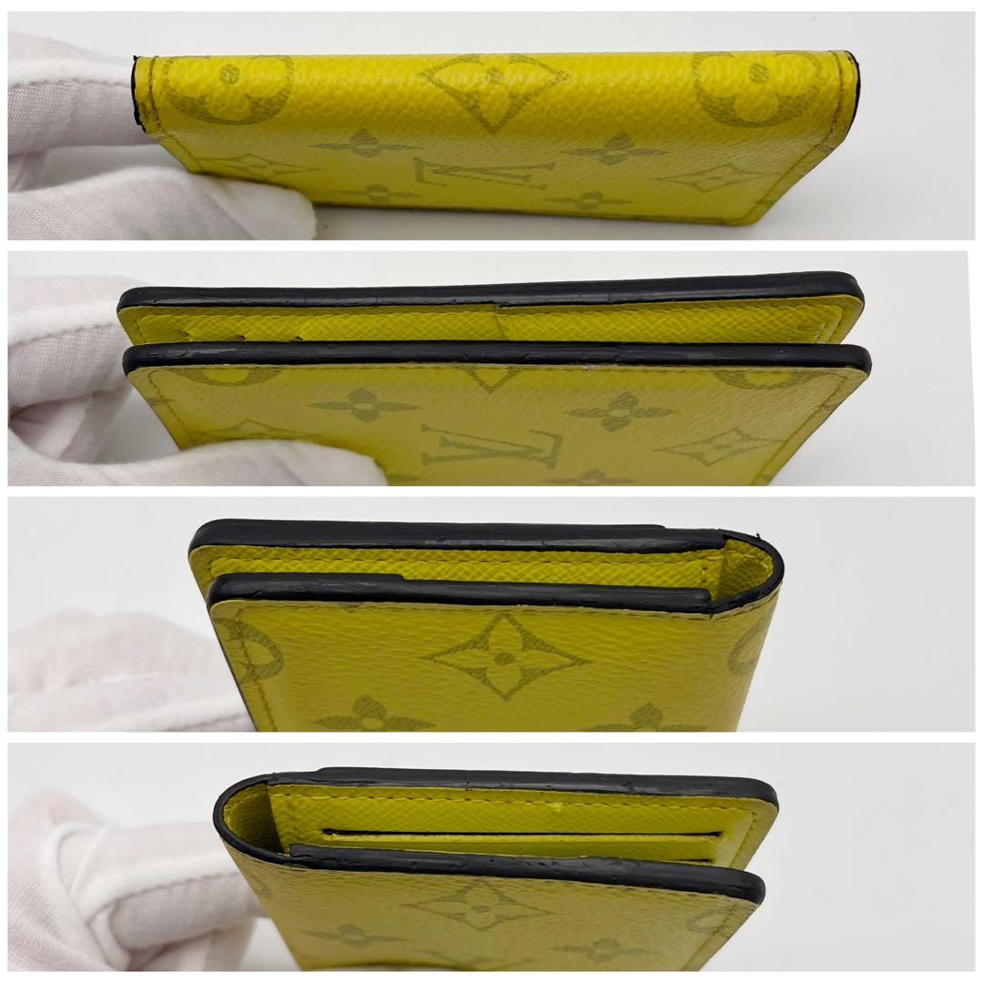 ルイヴィトン　オーガナイザードゥポッシュ タイガラマ　イエロー系　名刺入れ