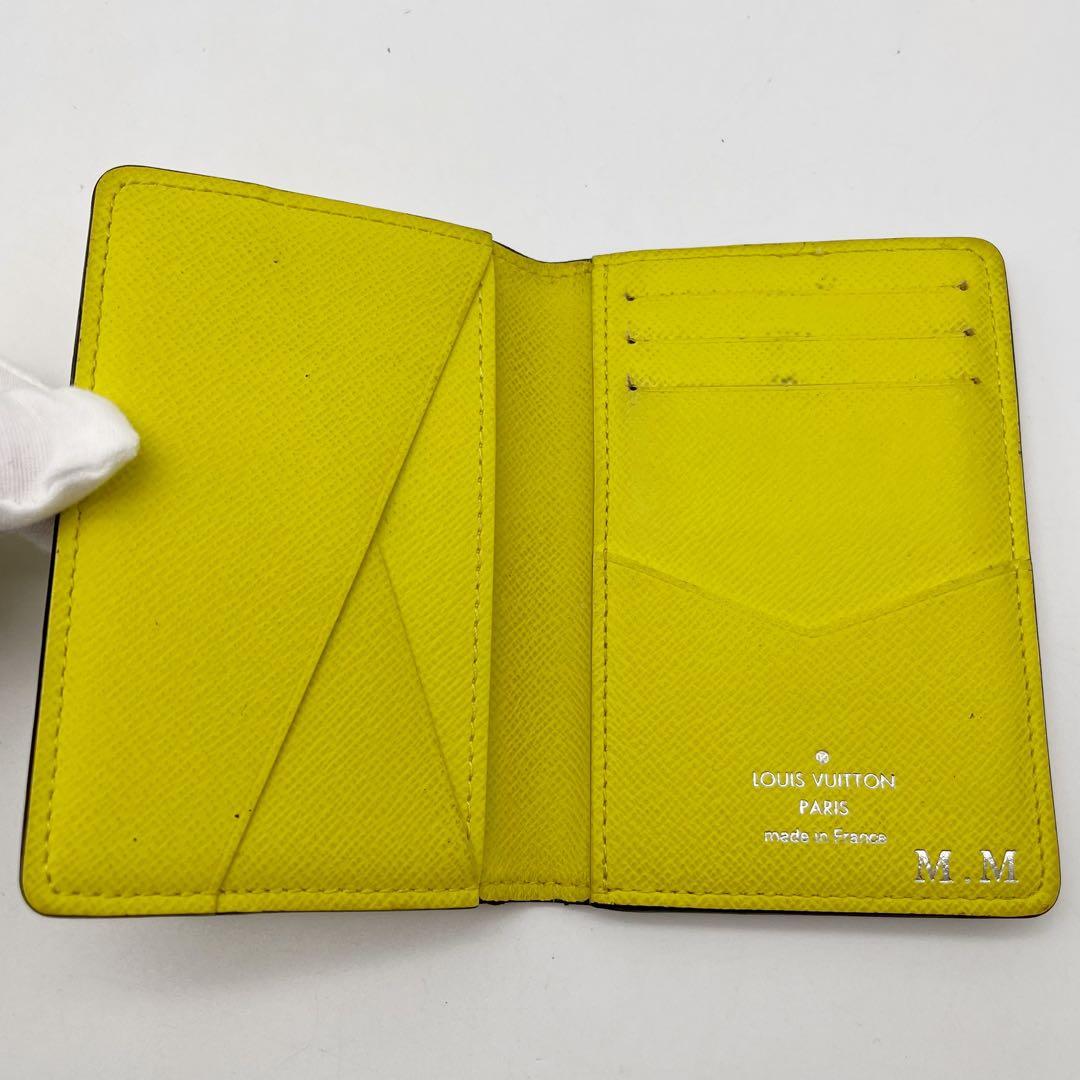 ルイヴィトン　オーガナイザードゥポッシュ タイガラマ　イエロー系　名刺入れ