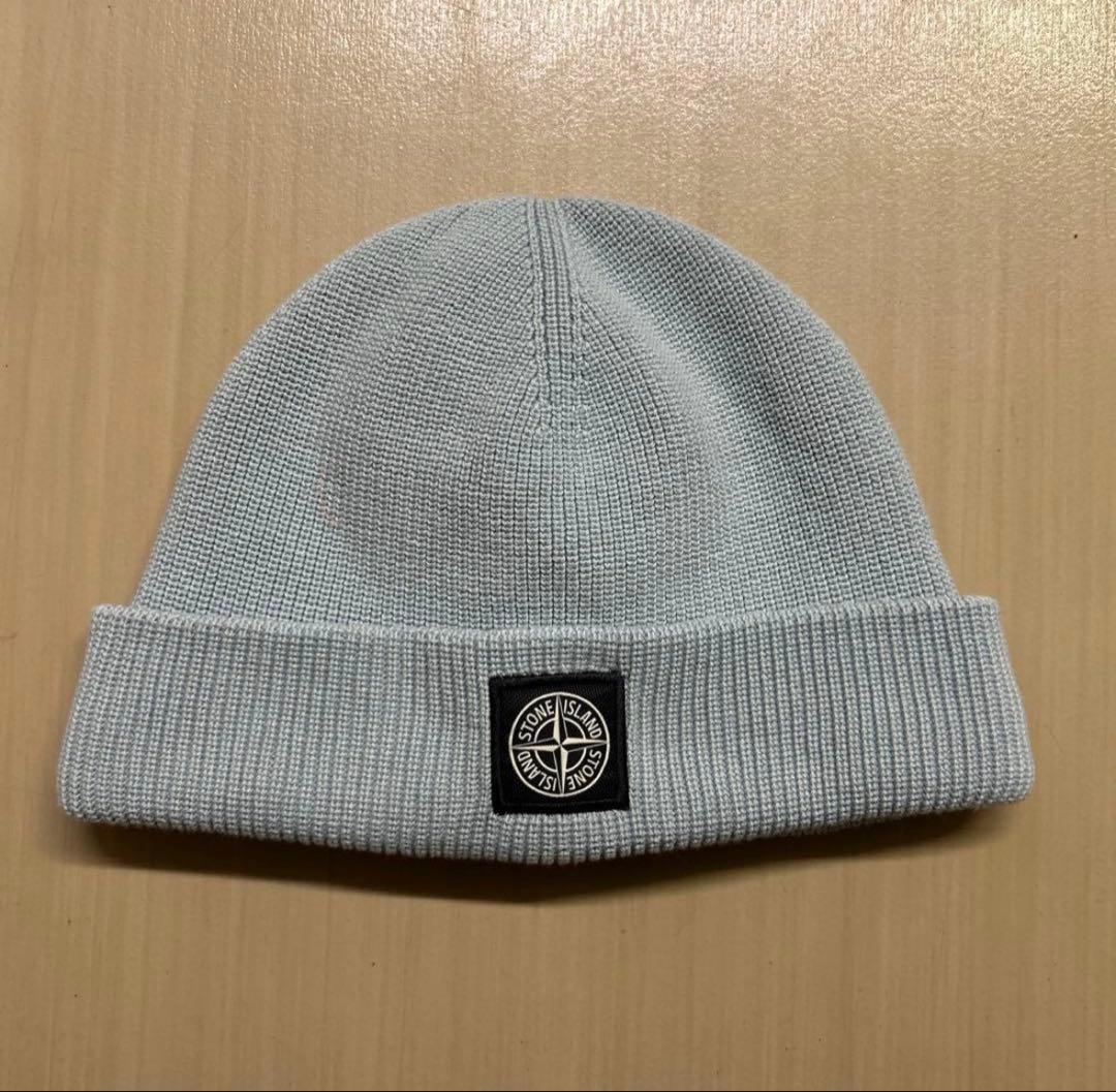 STONE  ニット帽 ライトグレー