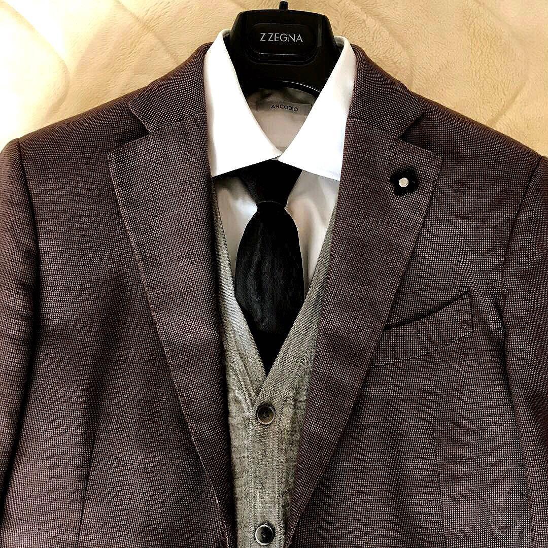 タイムセール　エルメネジルドゼニア　ブラウンジャケット　48 L