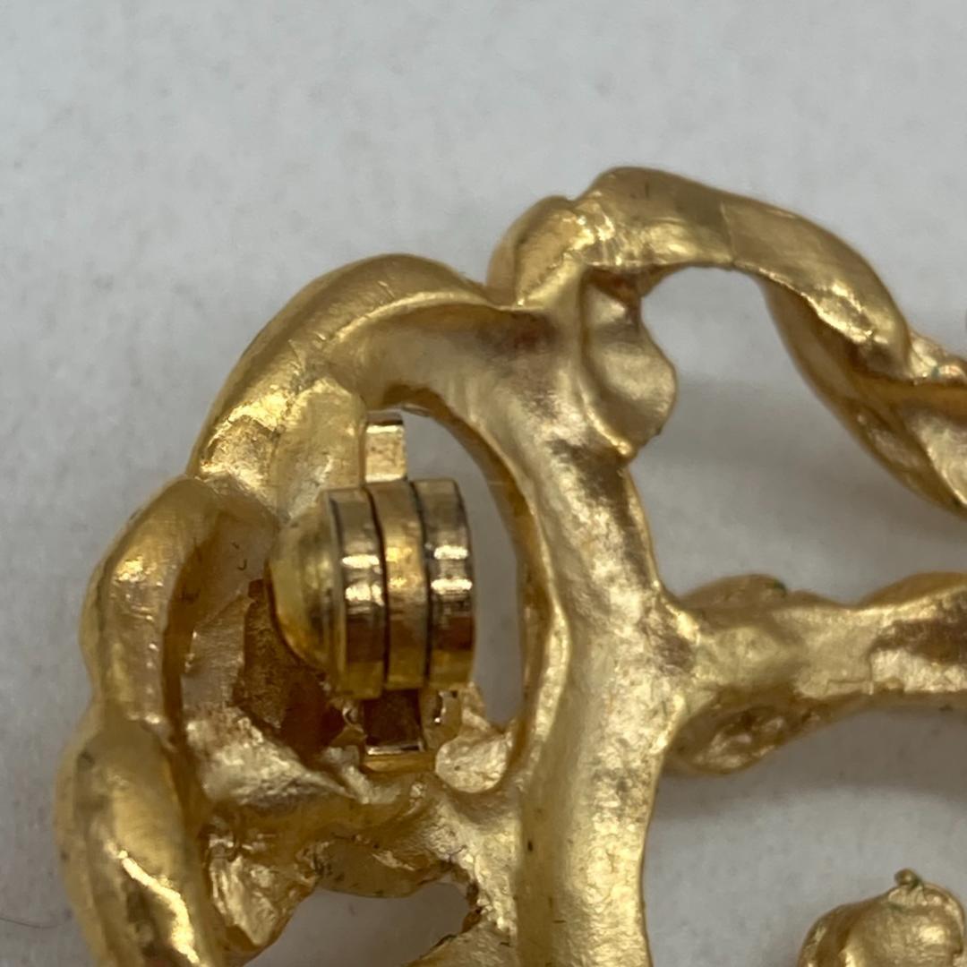 ▼Christian Lacroix ブローチ　ヴィンテージ　ハート　ゴールド