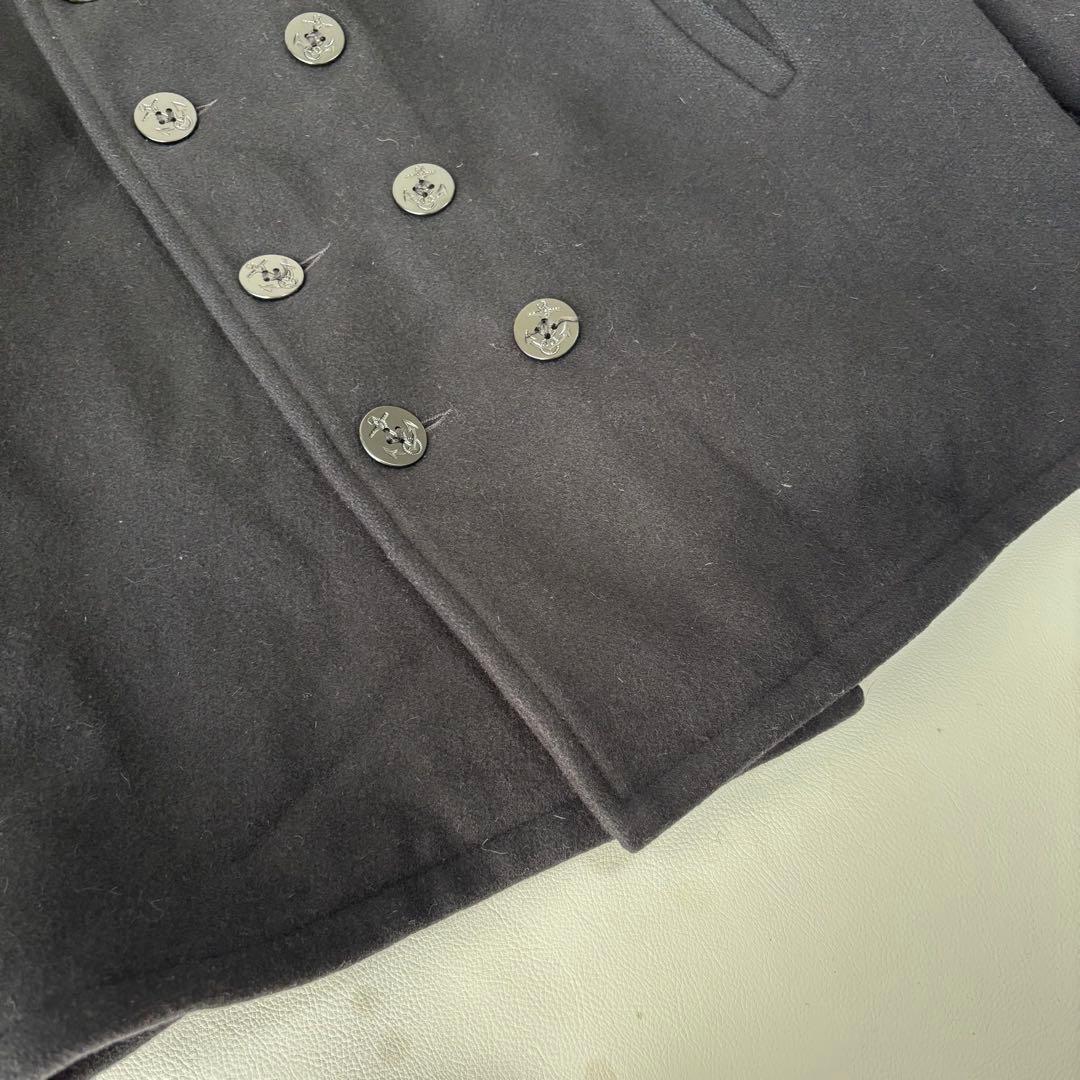 【希少50サイズ】ショット ピーコート ダブル ブラック USA製 キルティング