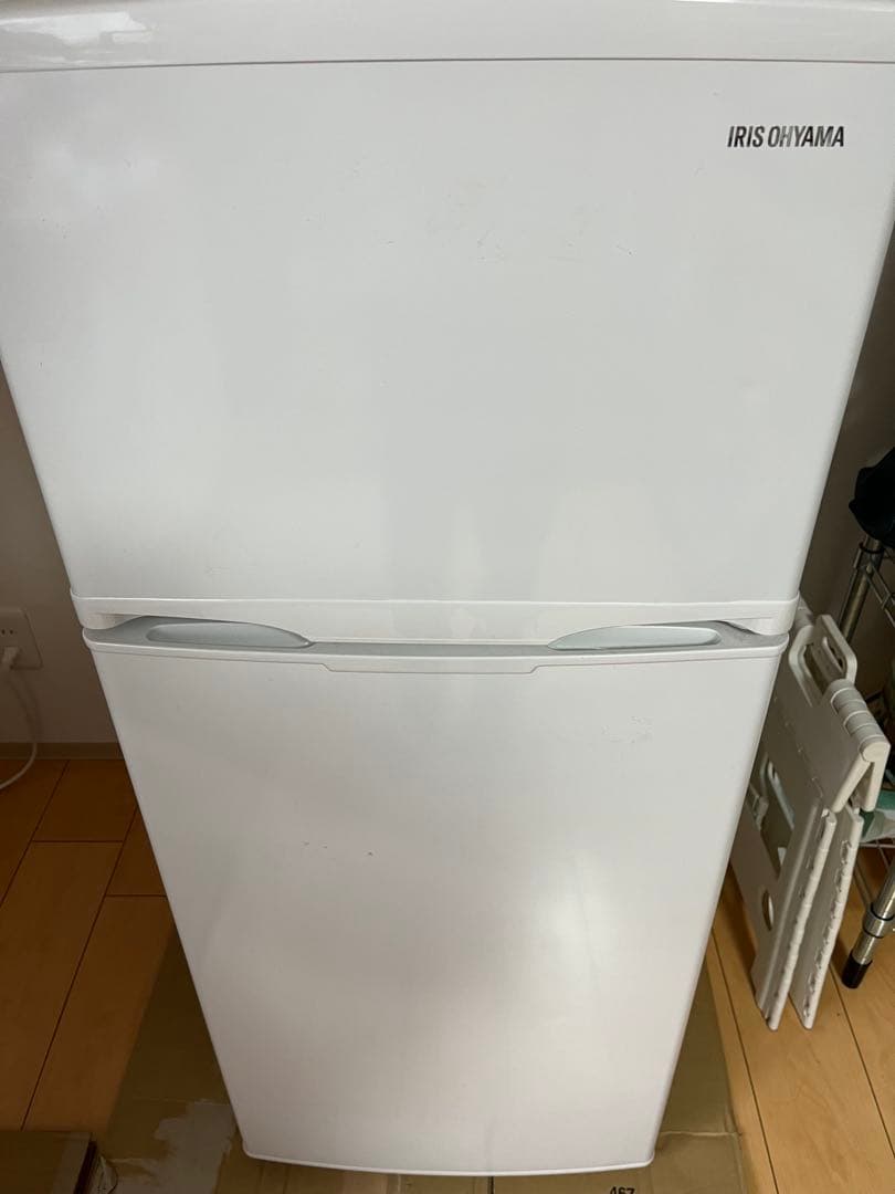 IRIS OHYAMA 冷蔵庫 透明ガラス棚付き