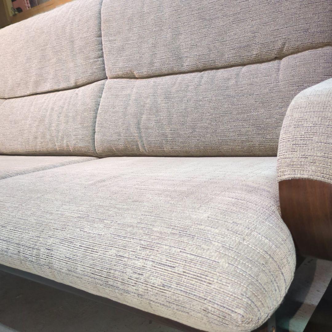 富士ファニチャー 2人掛けソファ ファブリック ブラウン モダン