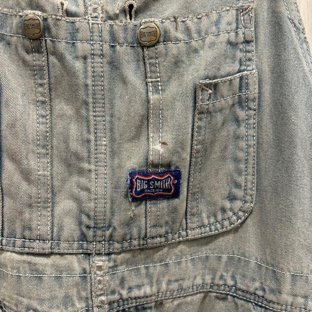 BIG SMITH グレーオーバーオール