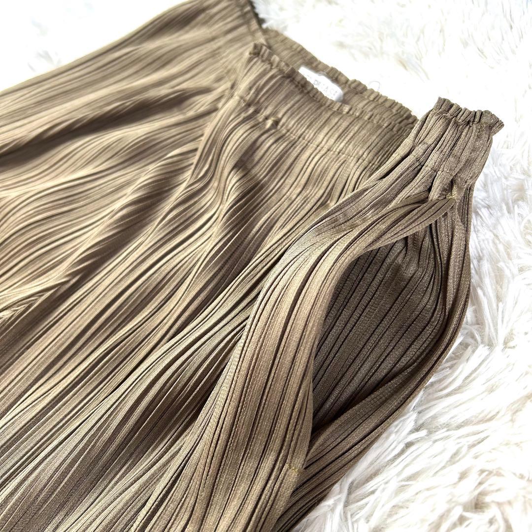 【極美品】プリーツプリーズ ポケットあり スーパーワイド プリーツパンツ 袴 3