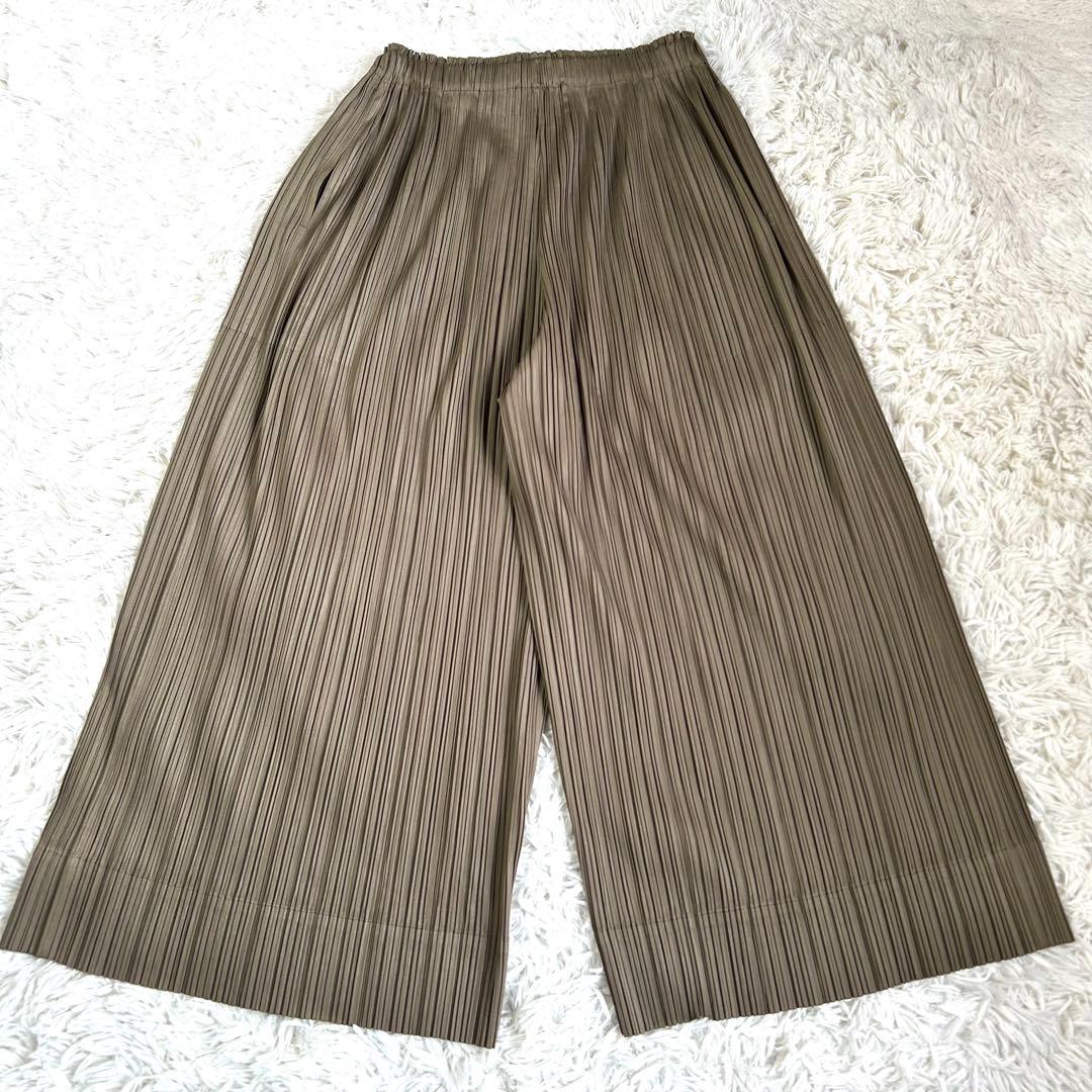 【極美品】プリーツプリーズ ポケットあり スーパーワイド プリーツパンツ 袴 3