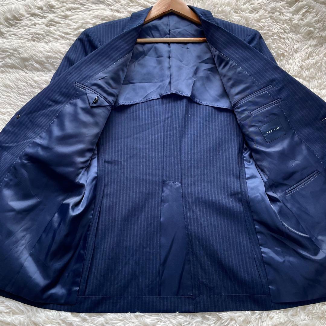 未使用保管品✨タカキュー　ビジネススーツ　セットアップ　青紺　XL