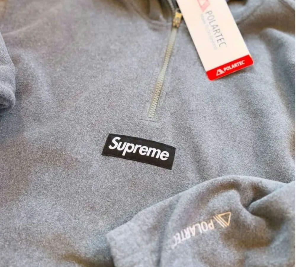 トップス Supreme Polartec Face Half Zip Hooded