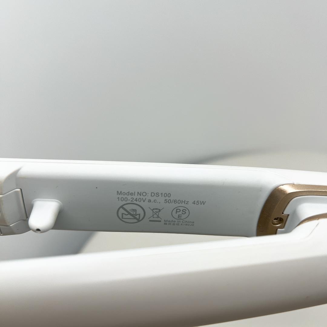 【美品】 KINUJO W ストレートヘアアイロン ホワイト 花柄 箱付き