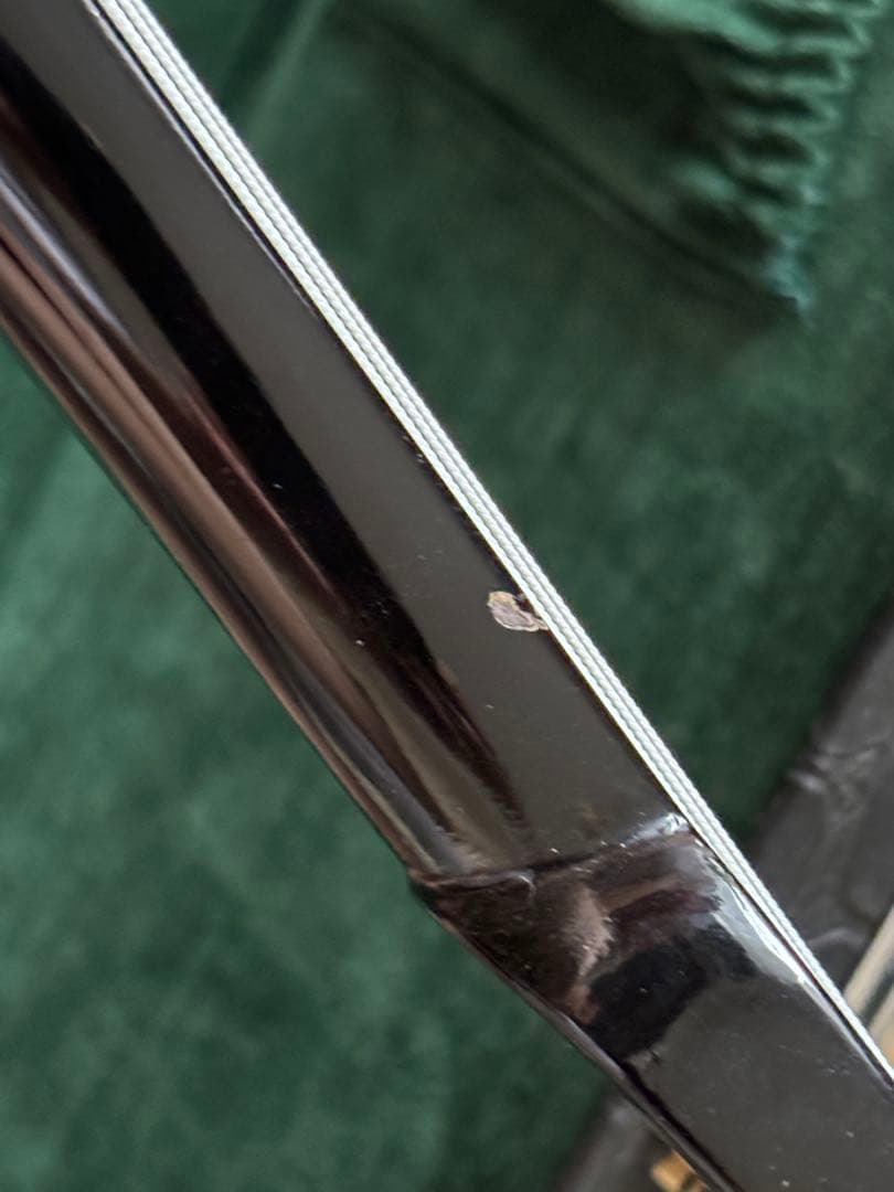 古い黒檀三線　両面本皮張り　現状！