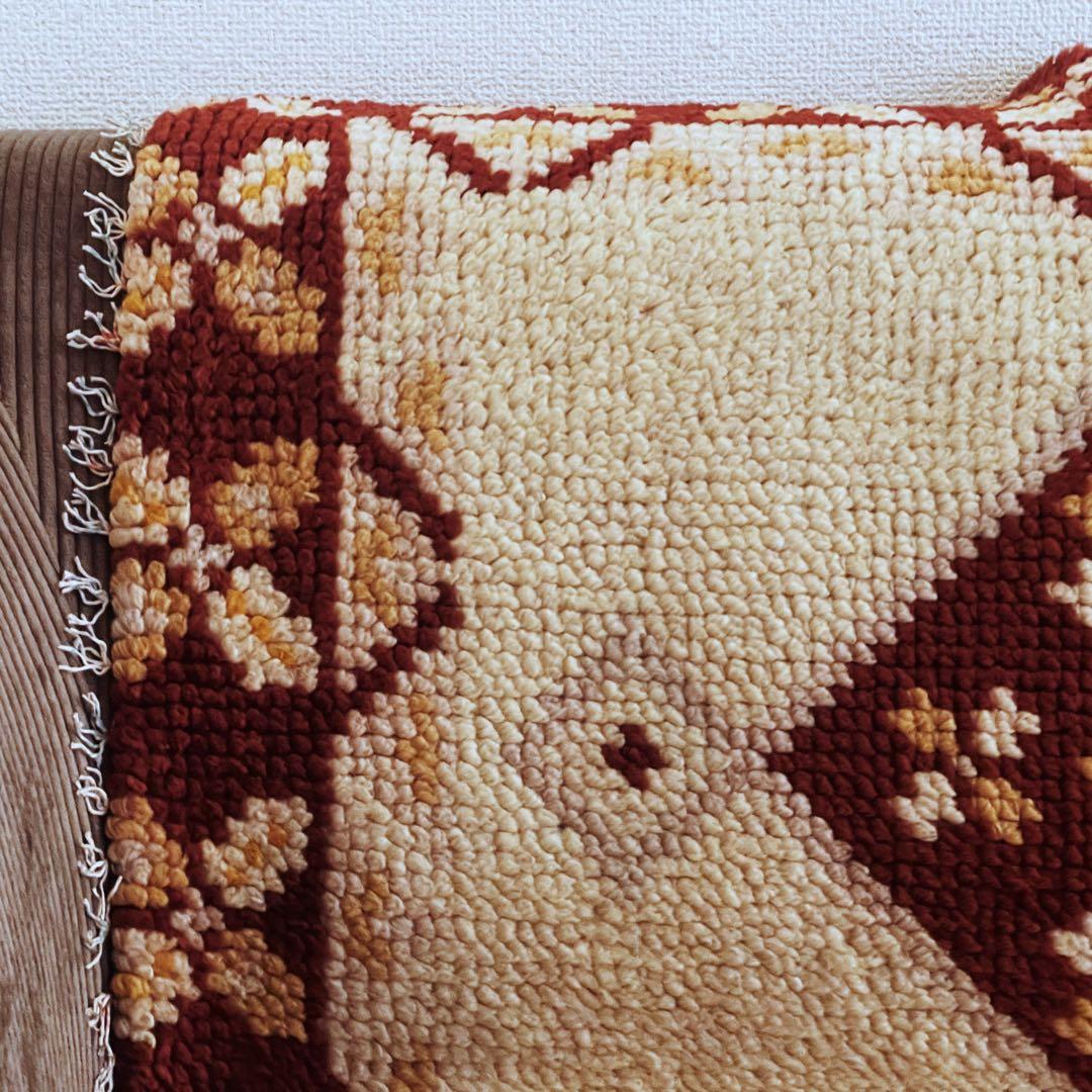 114×70 ブルガリア産 フカフカ ヴィンテージラグ