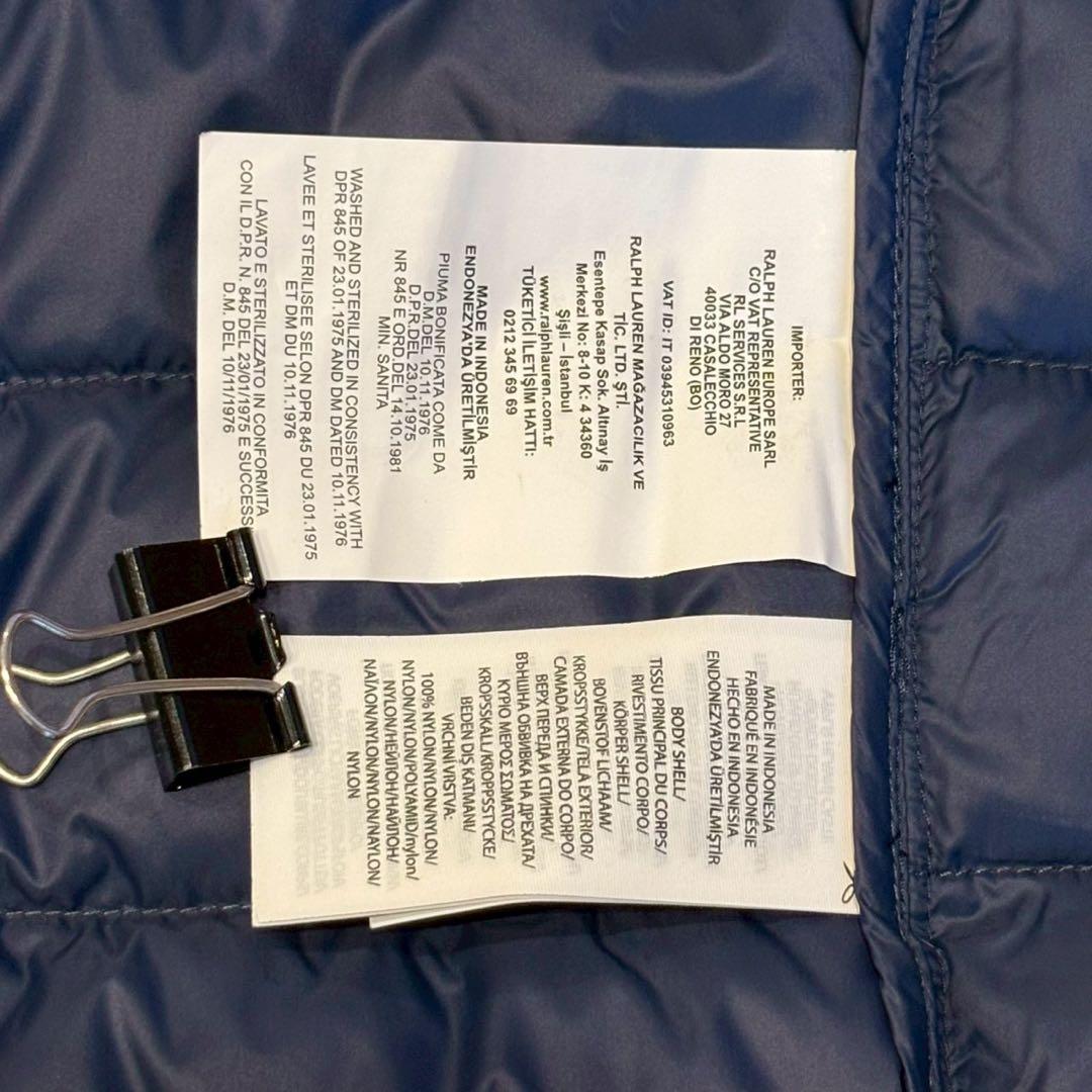 Polo Ralph Lauren ネイビー ダウンベスト L