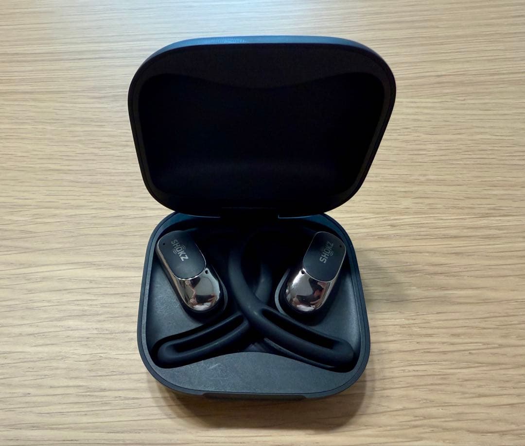 SHOKZ OpenFit Air ワイヤレスイヤホン 耳掛け式 黒