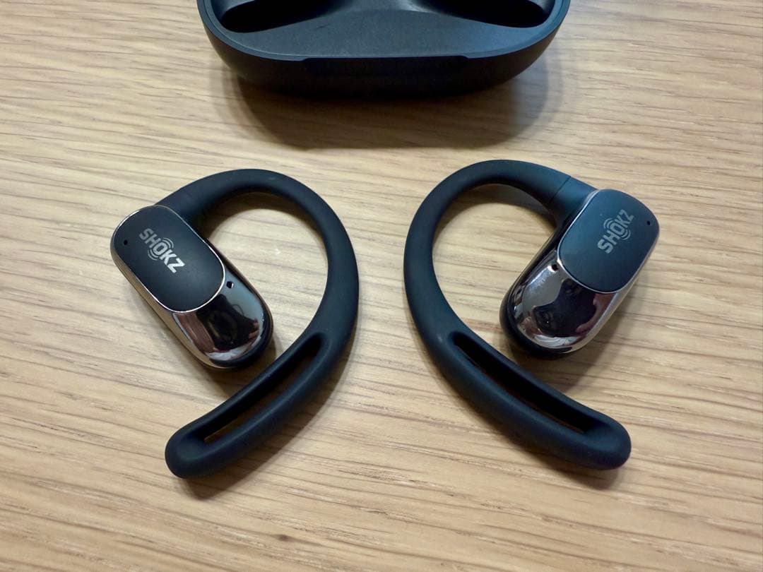 SHOKZ OpenFit Air ワイヤレスイヤホン 耳掛け式 黒