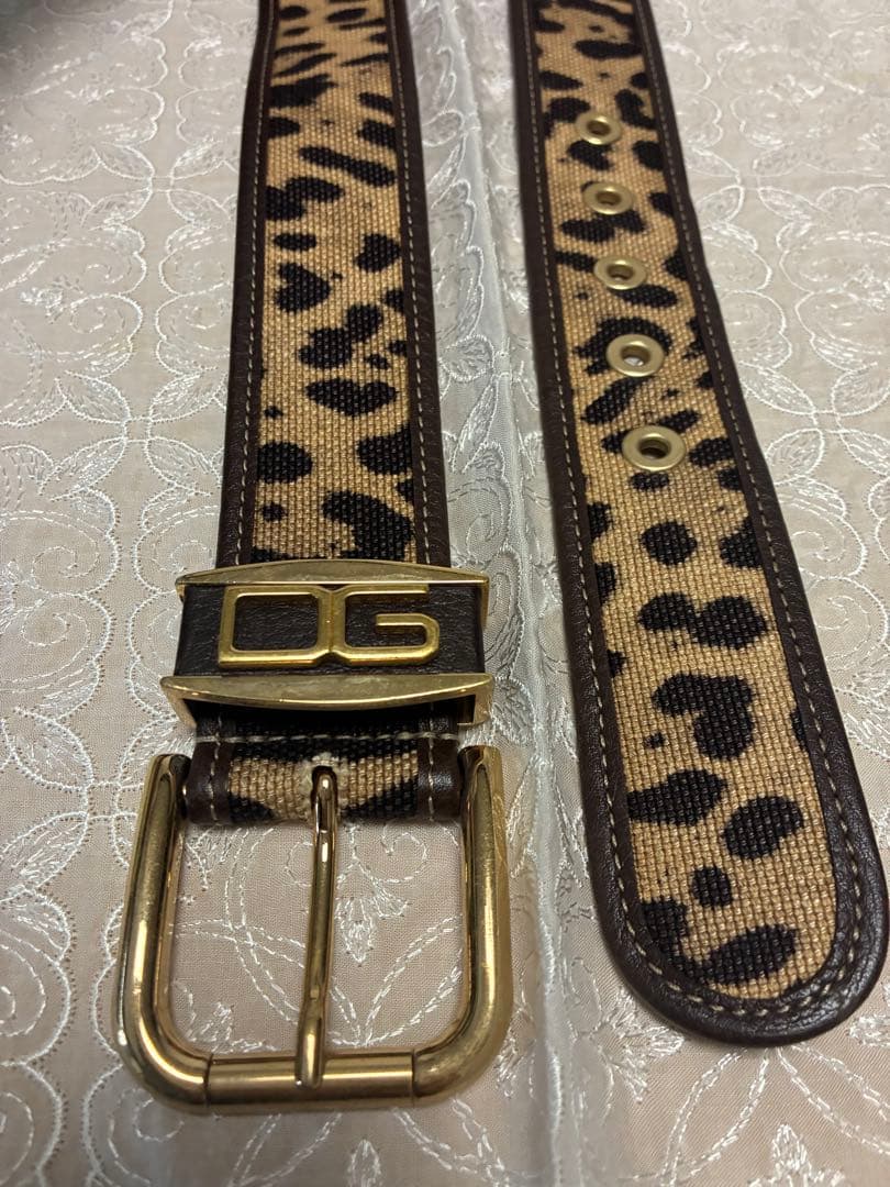 Dolce & Gabbana ヒョウ柄 ベルト